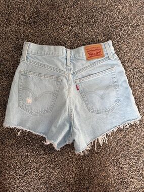 Levi's Light Blue High-Waist Denim Jean Shorts